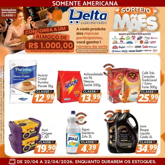 Catálogo Delta Supermercados | Ótima oferta para caçadores de pechinchas | 2026-04-06T00:00:00.000Z - 2026-04-30T00:00:00.000Z