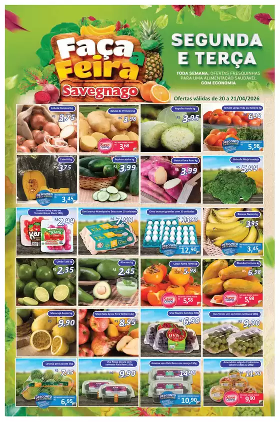 Catálogo Supermercado Savegnago | ofertas do Savegnago Jaboticabal | 2026-04-20T00:00:00.000Z - 2026-04-21T00:00:00.000Z