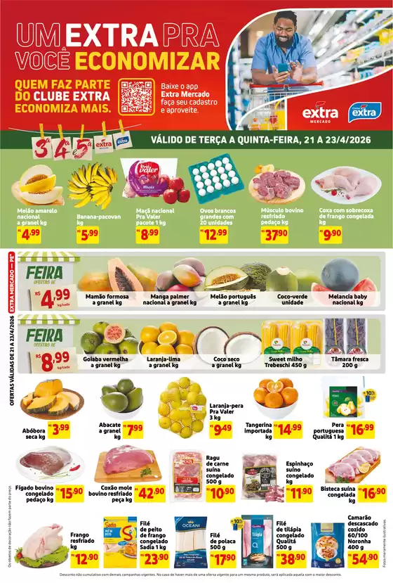 Catálogo Mercado Extra | Descontos e promoções | 2026-04-21T00:00:00.000Z - 2026-04-23T00:00:00.000Z