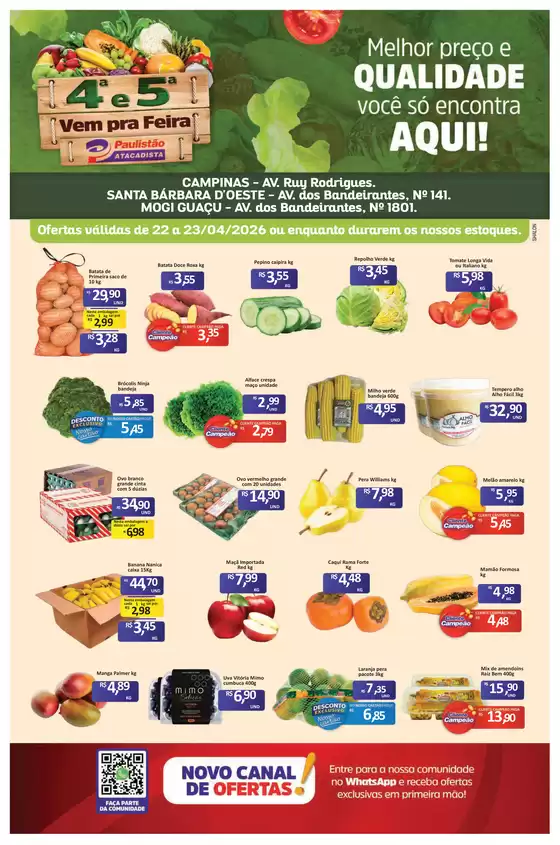 Catálogo Paulistão Atacadista | Ofertas e promoções atuais | 2026-04-22T00:00:00.000Z - 2026-04-23T00:00:00.000Z