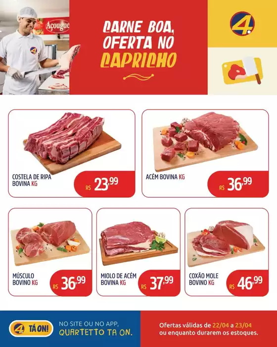 Catálogo Quartetto Supermercados | Encarte Quartetto Supermercados | 2026-04-22T00:00:00.000Z - 2026-04-23T00:00:00.000Z