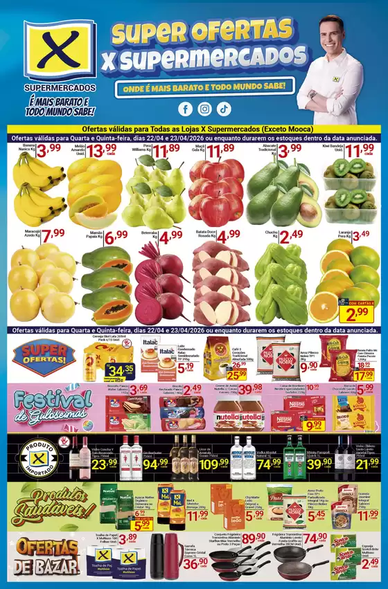 Catálogo X Supermercados | Economize agora com nossas ofertas | 2026-04-22T00:00:00.000Z - 2026-04-23T00:00:00.000Z