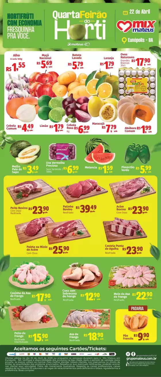 Catálogo Supermercados Mateus | Quarta do Hort | 2026-04-22T00:00:00.000Z - 2026-04-22T00:00:00.000Z