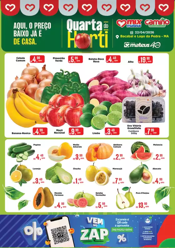 Catálogo Supermercados Mateus | Quarta do hort | 2026-04-22T00:00:00.000Z - 2026-04-22T00:00:00.000Z