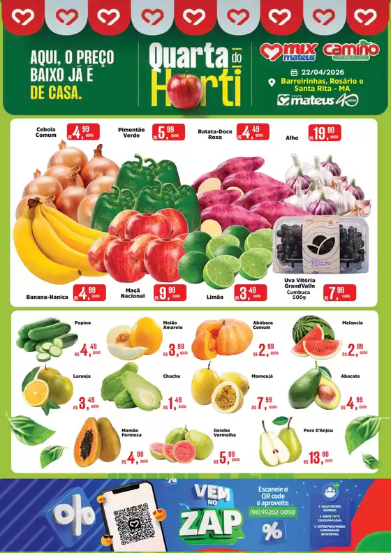 Catálogo Supermercados Mateus | Quarta do Hort | 2026-04-22T00:00:00.000Z - 2026-04-22T00:00:00.000Z