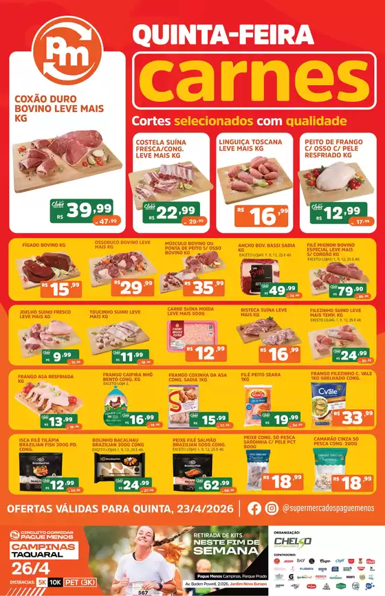 Catálogo Supermercados Pague Menos | Tabloide carnes digital P55kLMJ | 2026-04-23T00:00:00.000Z - 2026-04-23T00:00:00.000Z