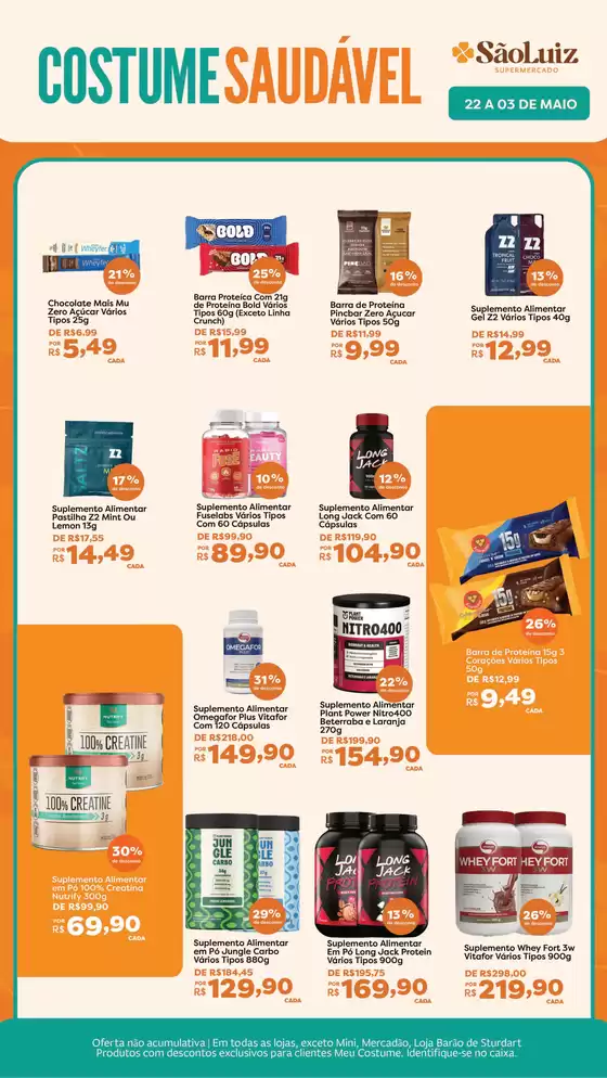 Catálogo Mercadinhos São Luiz | Costume Saudável | 2026-04-23T00:00:00.000Z - 2026-05-03T00:00:00.000Z