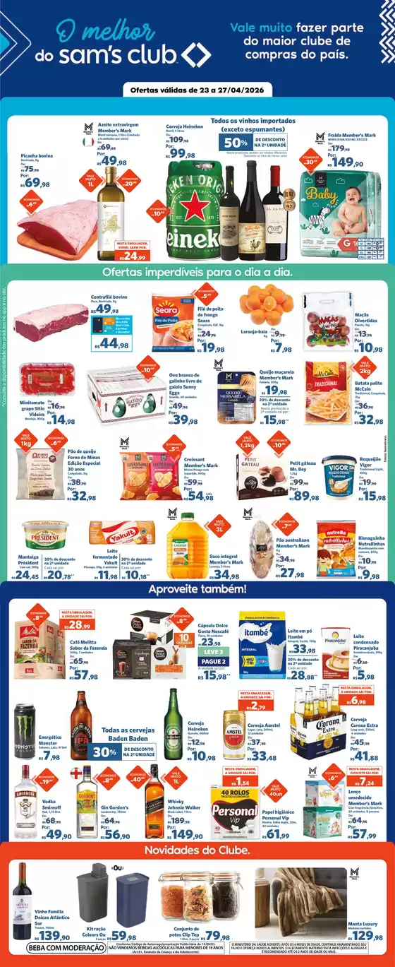 Catálogo Sam's Club em Ipanguaçu | OFERTAS SEMANAL | 2026-04-23T00:00:00.000Z - 2026-04-27T00:00:00.000Z