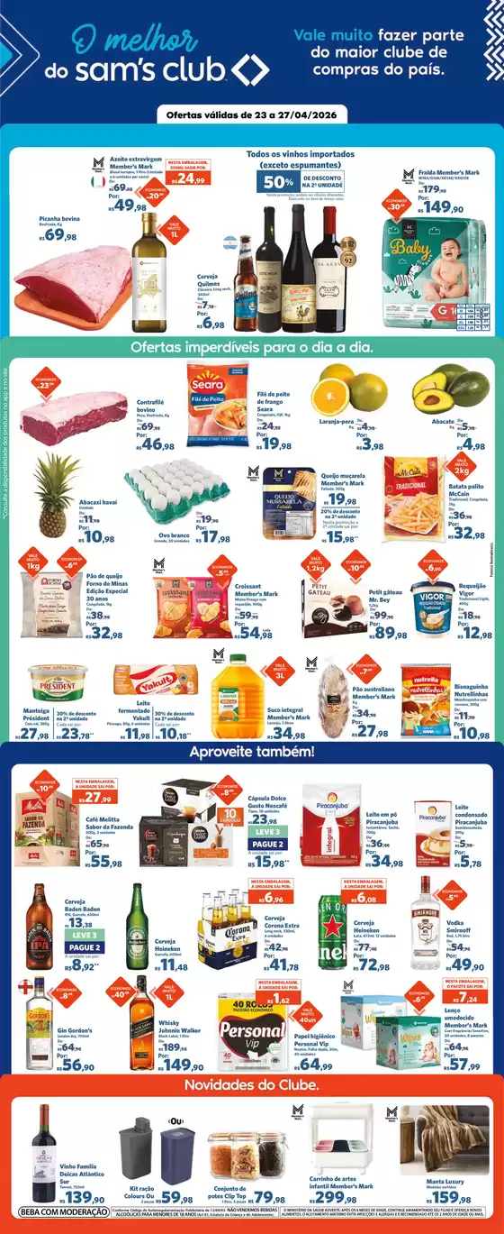 Catálogo Sam's Club em Ipanguaçu | Nossas melhores ofertas para você | 2026-04-23T00:00:00.000Z - 2026-04-27T00:00:00.000Z