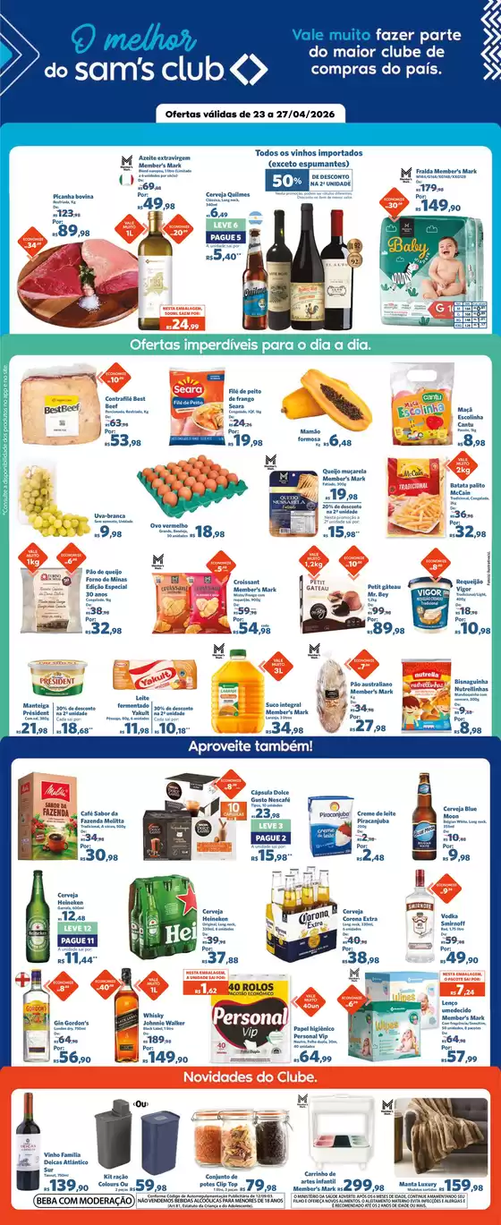 Catálogo Sam's Club em Ipanguaçu | Melhores ofertas para compradores econômicos | 2026-04-23T00:00:00.000Z - 2026-04-27T00:00:00.000Z