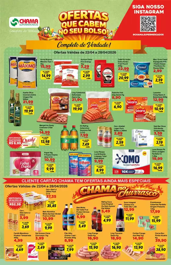 Catálogo Chama Supermercados | Melhores ofertas para todos os caçadores de pechinchas | 2026-04-22T00:00:00.000Z - 2026-04-28T00:00:00.000Z