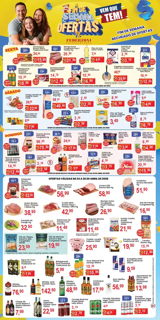 Catálogo Federzoni Supermercados | Fim De Semana | 2026-04-24T00:00:00.000Z - 2026-04-26T00:00:00.000Z