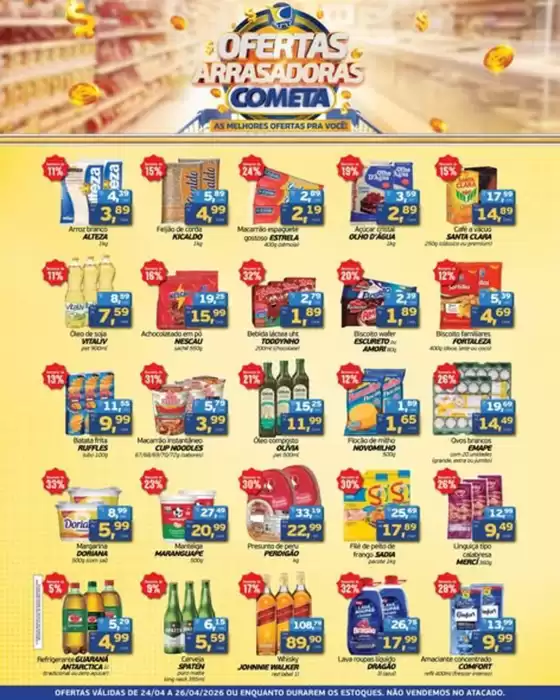 Catálogo Cometa Supermercados | Ofertas Arrasadoras | 2026-04-24T00:00:00.000Z - 2026-04-26T00:00:00.000Z
