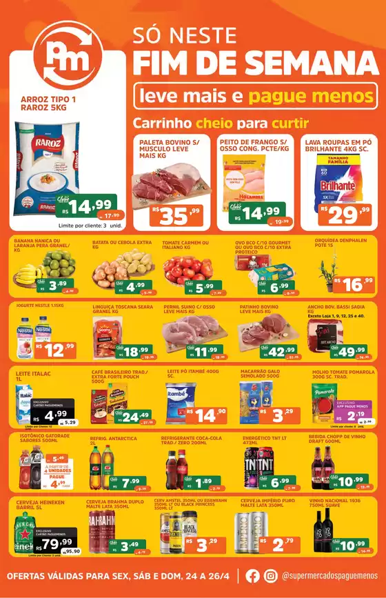 Catálogo Supermercados Pague Menos | Tabloide fds rede digital2 8ATBKmG | 2026-04-24T00:00:00.000Z - 2026-04-26T00:00:00.000Z