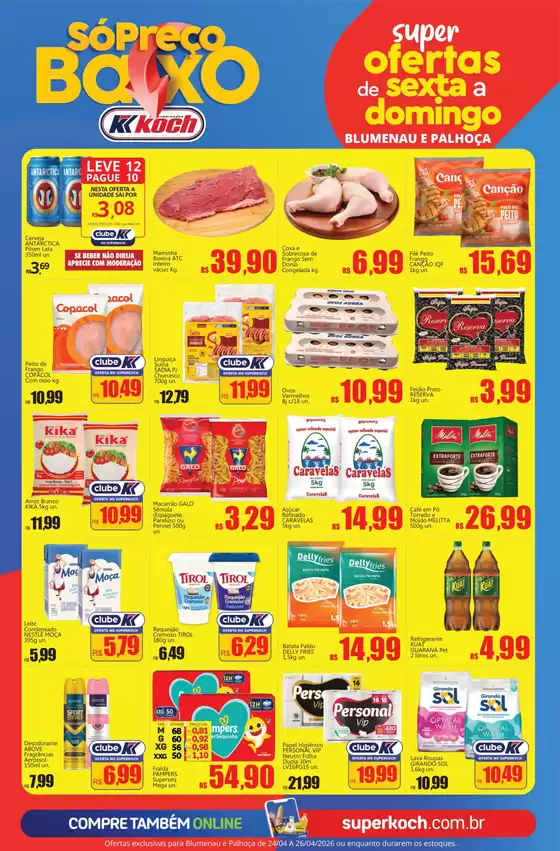Catálogo Supermercados Koch | Economize agora com nossas ofertas | 2026-04-24T00:00:00.000Z - 2026-04-26T00:00:00.000Z