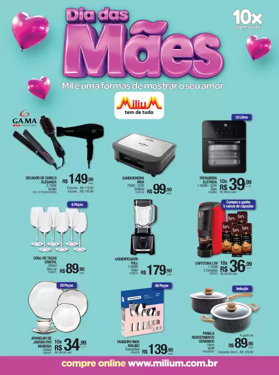 Catálogo Milium | TB DIA DAS MAES MILIUM | 2026-04-24T00:00:00.000Z - 2026-05-10T00:00:00.000Z