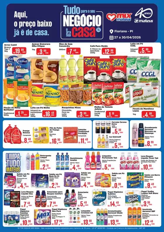 Catálogo Supermercados Mateus | Tudo para o seu negócio e para a sua casa | 2026-04-26T00:00:00.000Z - 2026-04-30T00:00:00.000Z