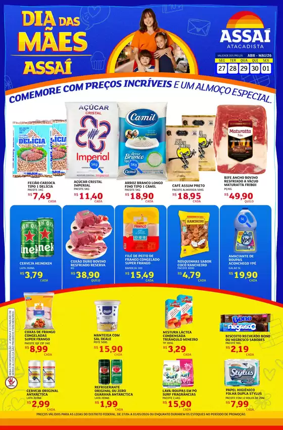 Catálogo Assaí Atacadista em Caieiras | Encarte Assaí Atacadista 46162-226 | 2026-04-27T00:00:00.000Z - 2026-05-01T00:00:00.000Z