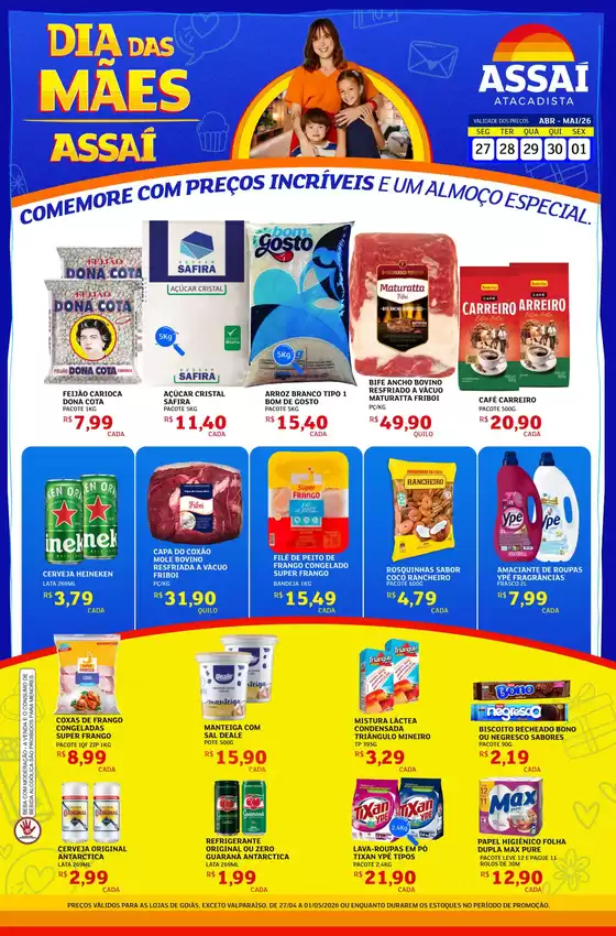 Catálogo Assaí Atacadista em Caieiras | Encarte Assaí Atacadista 46162-822 | 2026-04-27T00:00:00.000Z - 2026-05-01T00:00:00.000Z