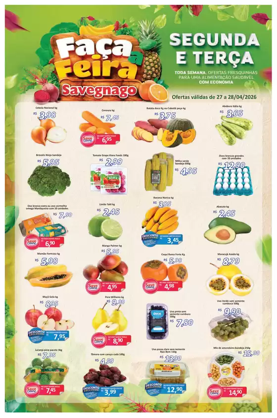 Catálogo Supermercado Savegnago | ofertas do Savegnago Jaboticabal | 2026-04-27T00:00:00.000Z - 2026-04-28T00:00:00.000Z
