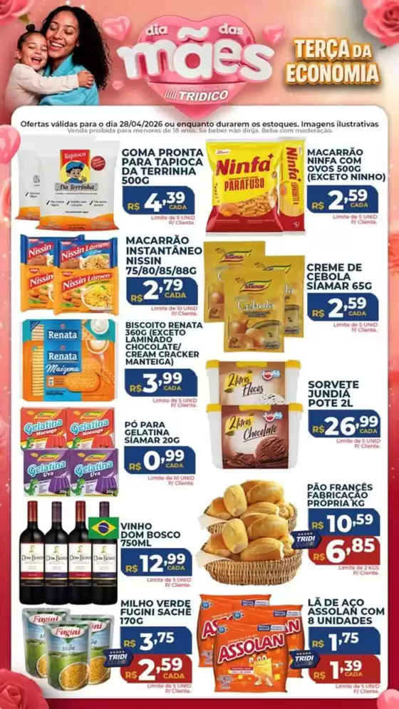 Catálogo Supermercados Tridico | Dia Das Mães | 2026-04-28T00:00:00.000Z - 2026-04-28T00:00:00.000Z