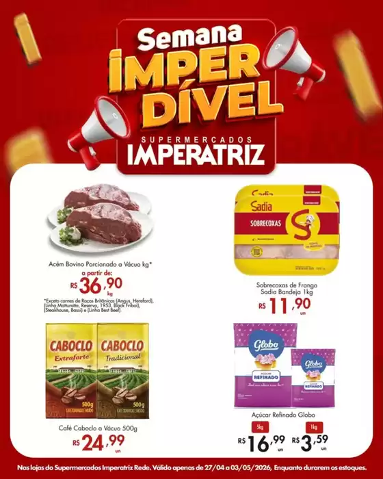 Catálogo Supermercados Imperatriz | Semana Imperdivel | 2026-04-28T00:00:00.000Z - 2026-05-03T00:00:00.000Z