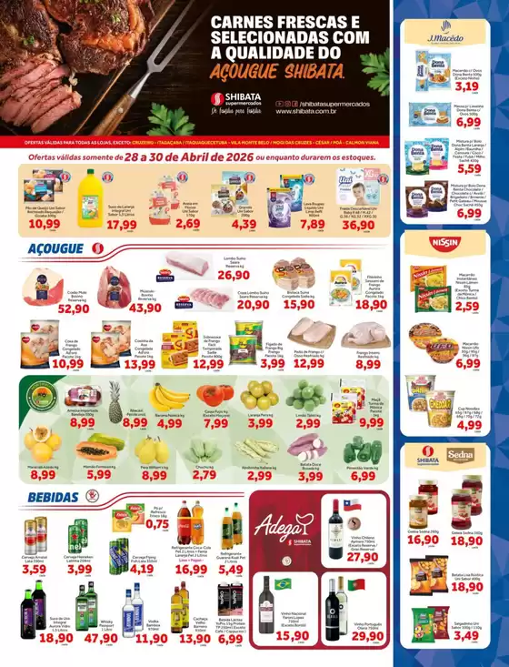 Catálogo Shibata Supermercados | Encarte Shibata Supermercados | 2026-04-28T00:00:00.000Z - 2026-04-30T00:00:00.000Z