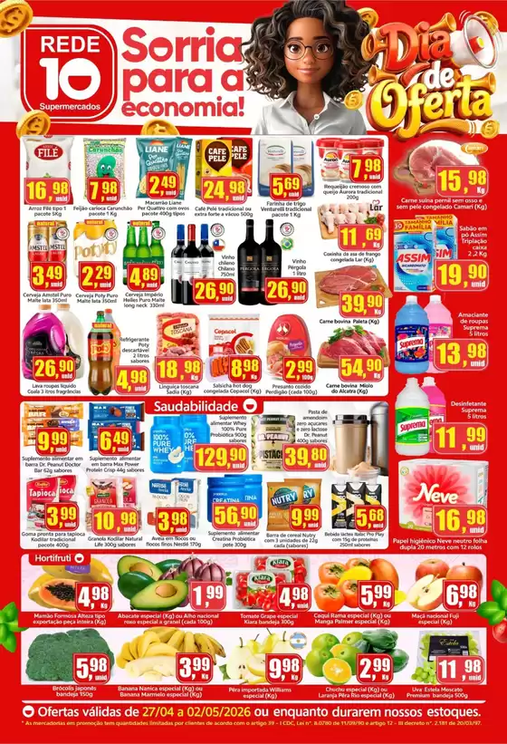 Catálogo Rede 10 | Encarte Rede 10 | 2026-04-27T00:00:00.000Z - 2026-05-02T00:00:00.000Z