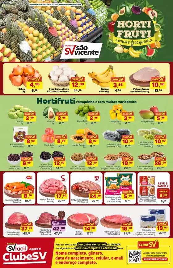 Catálogo Supermercados São Vicente em Sorocaba | Melhores ofertas para todos os caçadores de pechinchas | 2026-04-28T00:00:00.000Z - 2026-04-29T00:00:00.000Z