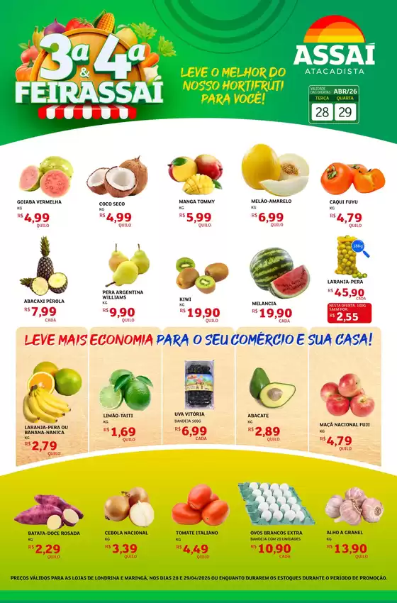 Catálogo Assaí Atacadista | Encarte Assaí Atacadista 46498-119 | 2026-04-28T00:00:00.000Z - 2026-04-29T00:00:00.000Z