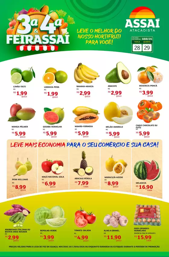 Catálogo Assaí Atacadista | Encarte Assaí Atacadista 46498-352 | 2026-04-28T00:00:00.000Z - 2026-04-29T00:00:00.000Z
