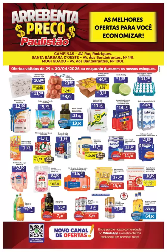 Catálogo Paulistão Atacadista | Pechinchas e ofertas atuais | 2026-04-29T00:00:00.000Z - 2026-04-30T00:00:00.000Z
