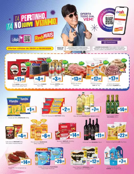 Catálogo Rede Mais Supermercados | Encarte Rede Mais Supermercados | 2026-04-28T00:00:00.000Z - 2026-05-06T00:00:00.000Z