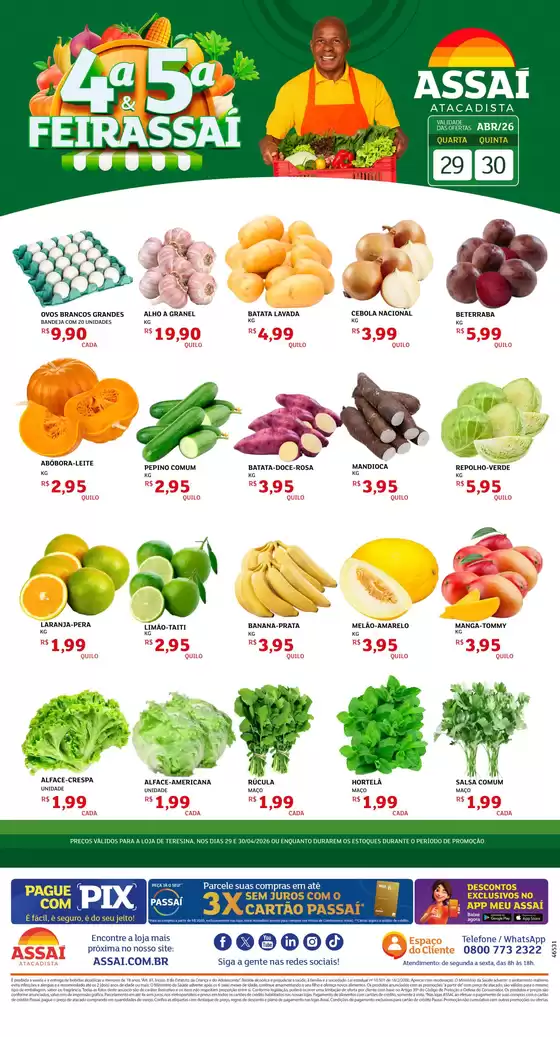 Catálogo Assaí Atacadista | Encarte Assaí Atacadista 46531-693 | 2026-04-29T00:00:00.000Z - 2026-04-30T00:00:00.000Z