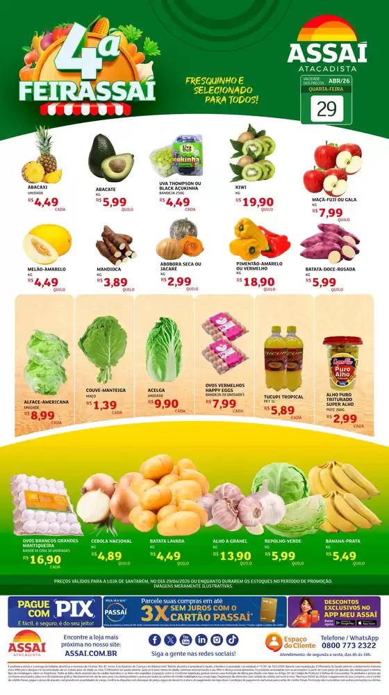 Catálogo Assaí Atacadista em Conselheiro Lafaiete | Encarte Assaí Atacadista 45895-65 | 2026-04-29T00:00:00.000Z - 2026-04-29T00:00:00.000Z