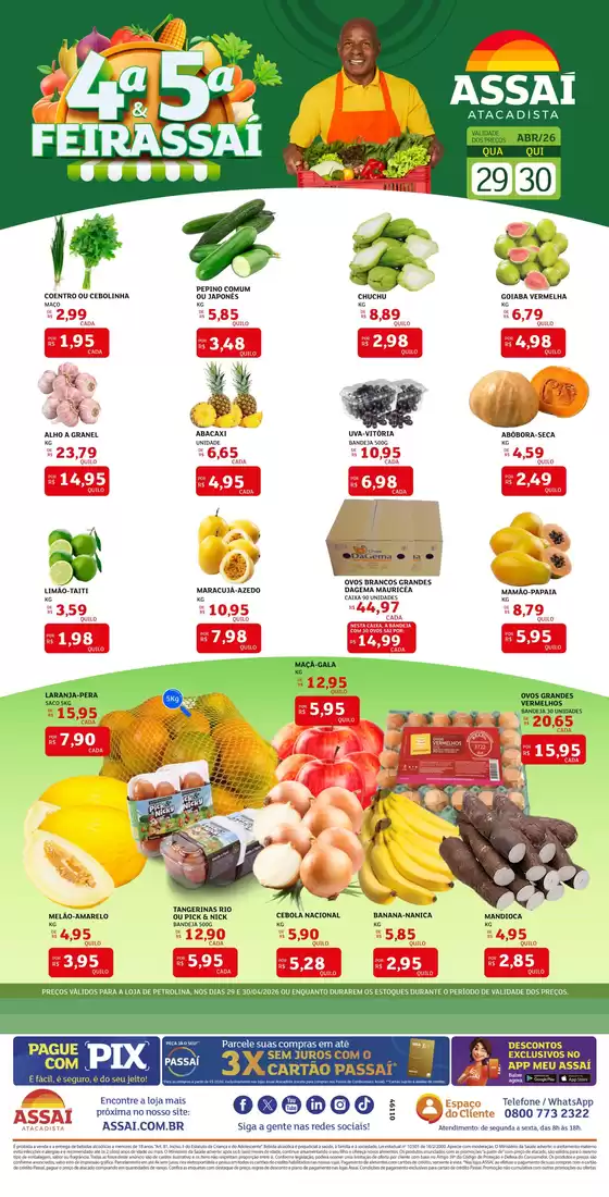 Catálogo Assaí Atacadista | Encarte Assaí Atacadista 46110-757 | 2026-04-29T00:00:00.000Z - 2026-04-30T00:00:00.000Z