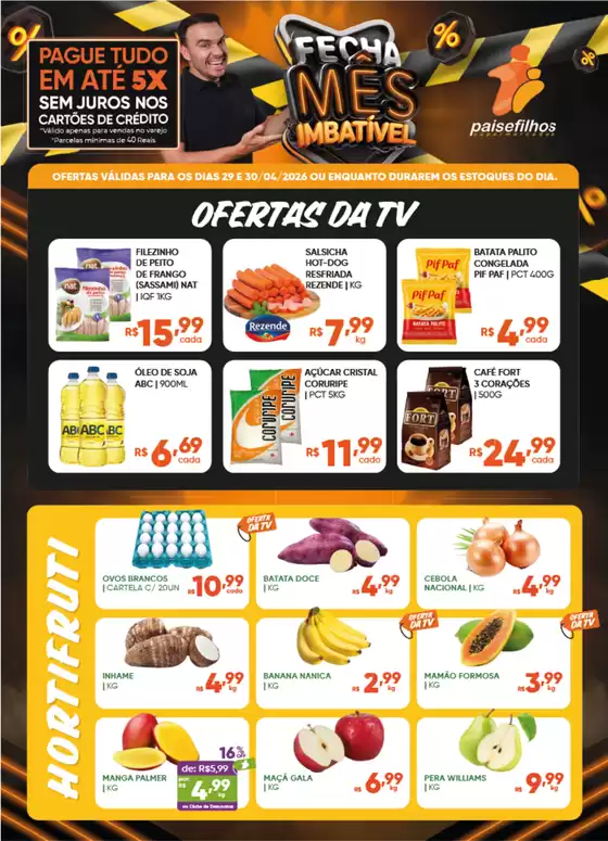 Catálogo Pais e Filhos Supermercados | Encarte Pais e Filhos Supermercados | 2026-04-29T00:00:00.000Z - 2026-04-30T00:00:00.000Z