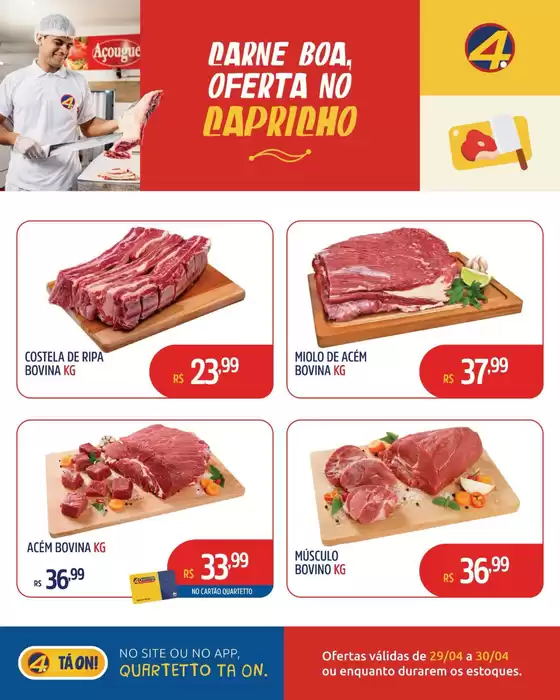 Catálogo Quartetto Supermercados | Encarte Quartetto Supermercados | 2026-04-29T00:00:00.000Z - 2026-04-30T00:00:00.000Z