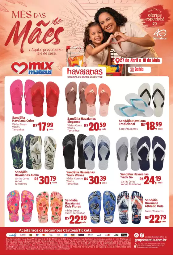 Catálogo Supermercados Mateus | Grande Marcas - Havaianas | 2026-04-30T00:00:00.000Z - 2026-05-10T00:00:00.000Z