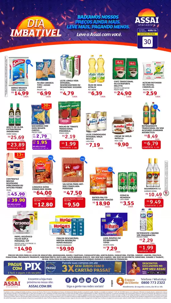 Catálogo Assaí Atacadista | Encarte Assaí Atacadista 46844 | 2026-04-30T00:00:00.000Z - 2026-04-30T00:00:00.000Z
