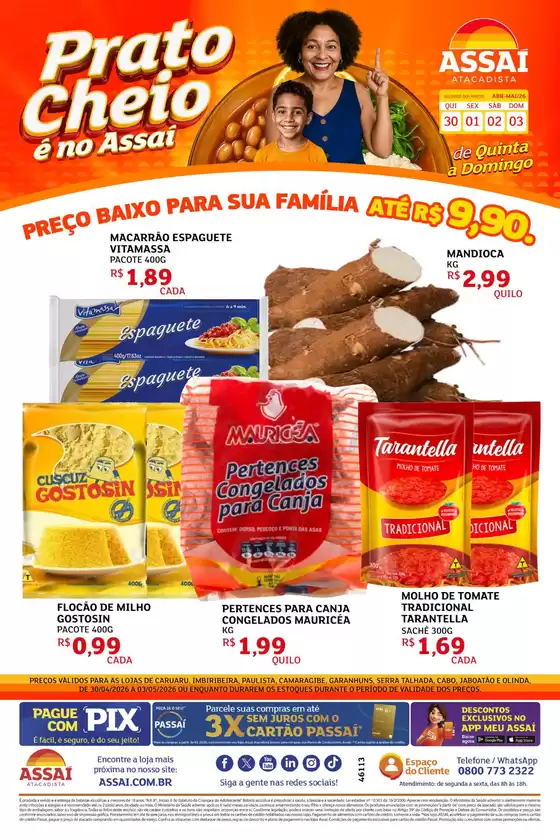 Catálogo Assaí Atacadista | Encarte Assaí Atacadista 46113-778 | 2026-04-30T00:00:00.000Z - 2026-05-03T00:00:00.000Z