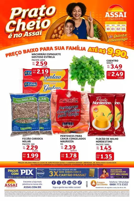 Catálogo Assaí Atacadista | Encarte Assaí Atacadista 46113-779 | 2026-04-30T00:00:00.000Z - 2026-05-03T00:00:00.000Z