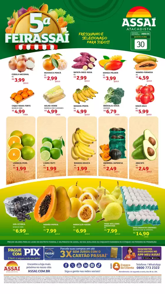 Catálogo Assaí Atacadista | Encarte Assaí Atacadista 46864-362 | 2026-04-30T00:00:00.000Z - 2026-04-30T00:00:00.000Z