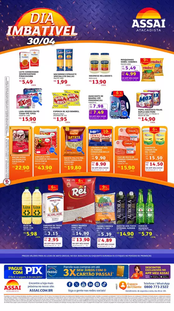 Catálogo Assaí Atacadista | Encarte Assaí Atacadista 46627-38 | 2026-04-30T00:00:00.000Z - 2026-04-30T00:00:00.000Z