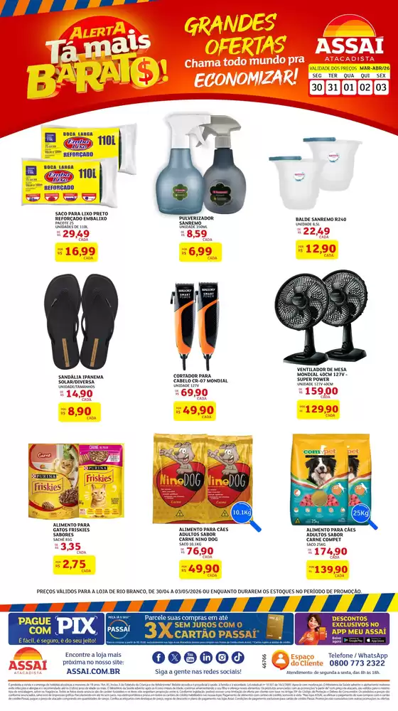 Catálogo Assaí Atacadista | Encarte Assaí Atacadista 46766-40 | 2026-04-30T00:00:00.000Z - 2026-05-03T00:00:00.000Z