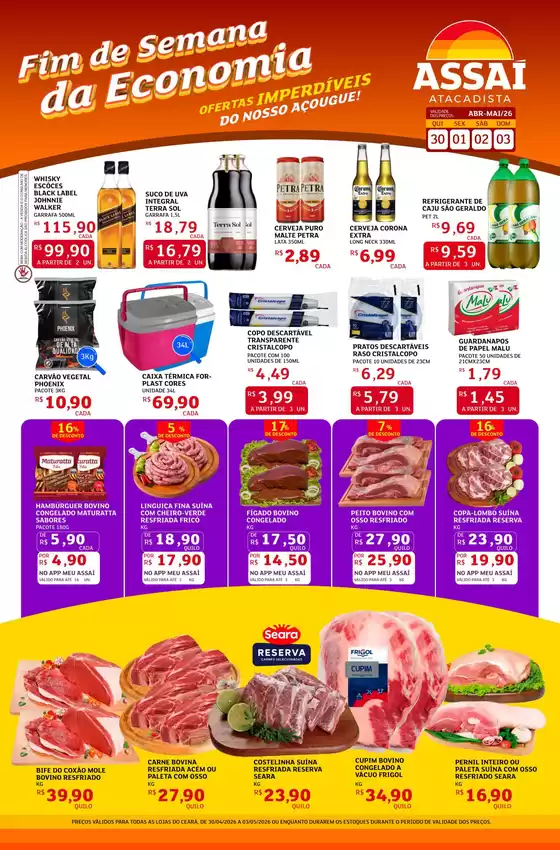 Catálogo Assaí Atacadista | Encarte Assaí Atacadista 46216-127 | 2026-04-30T00:00:00.000Z - 2026-05-03T00:00:00.000Z