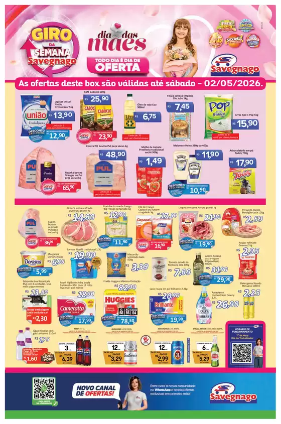 Catálogo Supermercado Savegnago | ofertas Savegnago Jardinópolis | 2026-04-30T00:00:00.000Z - 2026-05-02T00:00:00.000Z