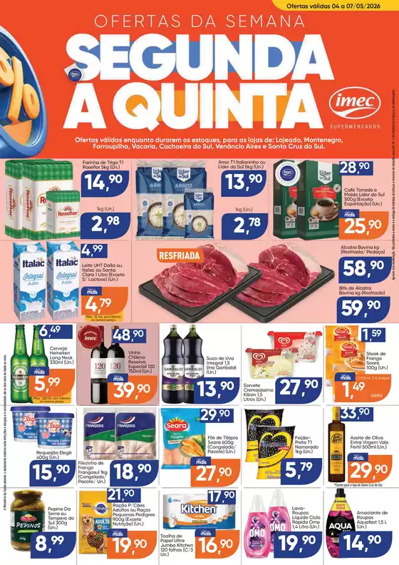 Catálogo Imec Supermercados | BAIXA 15243 IMEC Ofertas da Semana Cluster A 04 a 07 05 26 | 2026-05-04T00:00:00.000Z - 2026-05-07T00:00:00.000Z