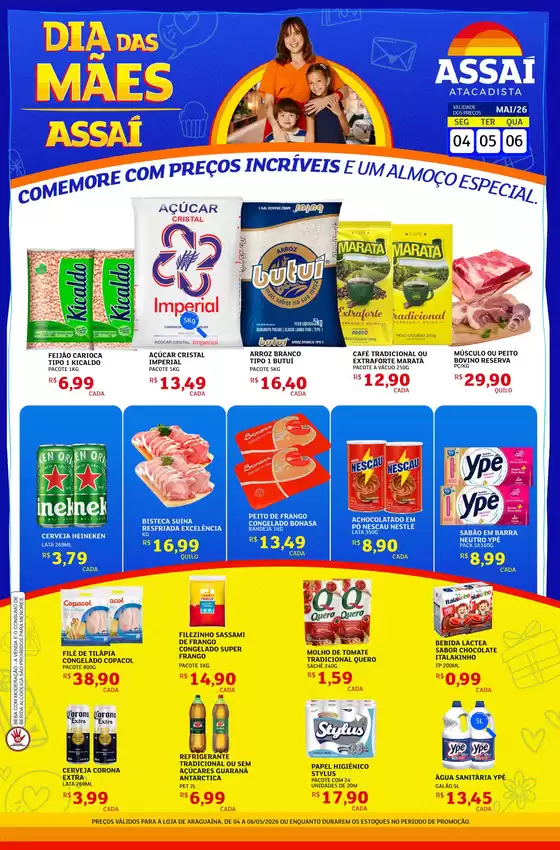 Catálogo Assaí Atacadista | Encarte Assaí Atacadista 46587-813 | 2026-05-04T00:00:00.000Z - 2026-05-06T00:00:00.000Z