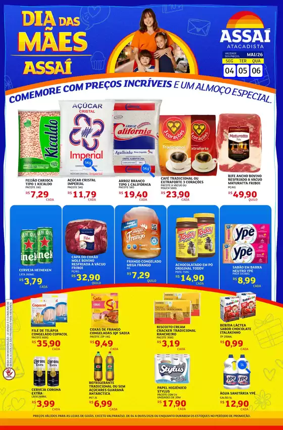 Catálogo Assaí Atacadista | Encarte Assaí Atacadista 46587-822 | 2026-05-04T00:00:00.000Z - 2026-05-06T00:00:00.000Z
